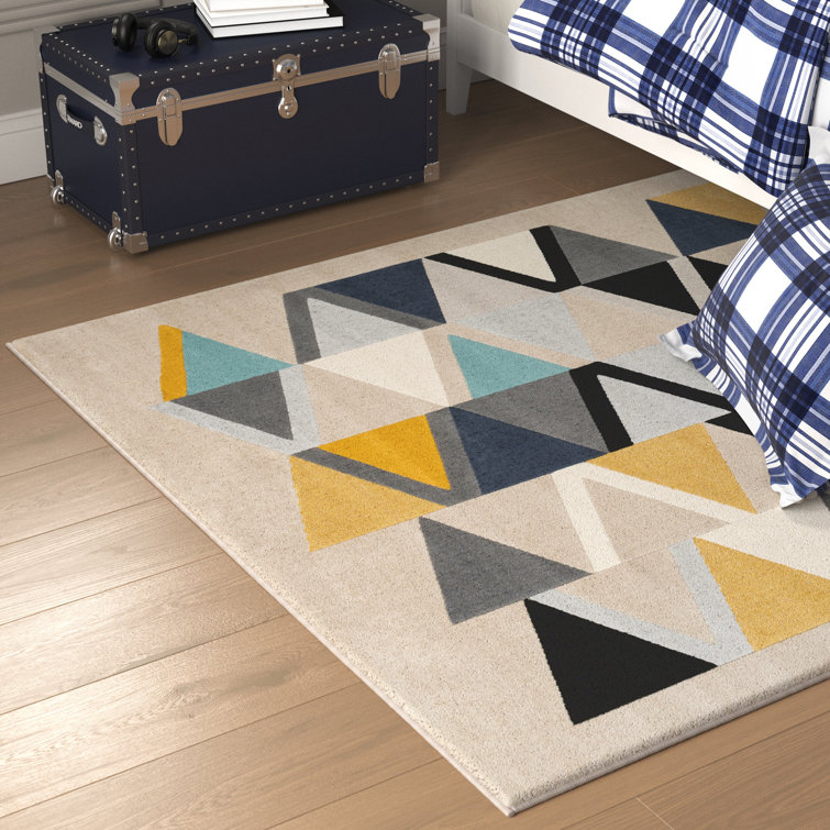 Wade Logan Rockhampton Mustard/Aqua Rug & Reviews Wayfair.co.uk